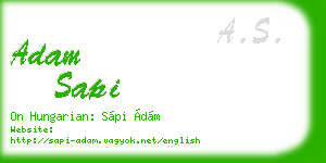 adam sapi business card